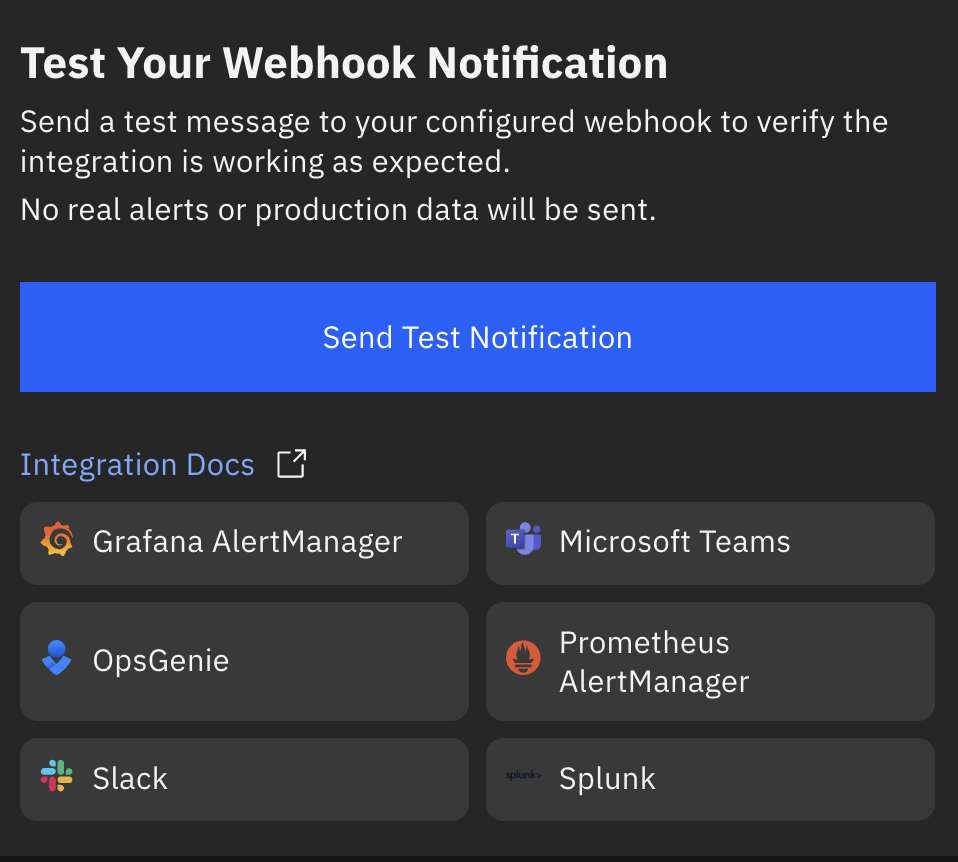 alerting integration testing