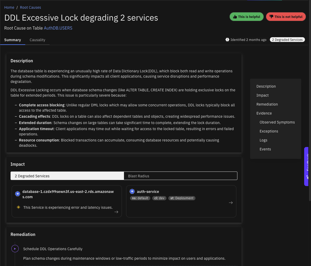 Root Cause: DDL Excessive Lock