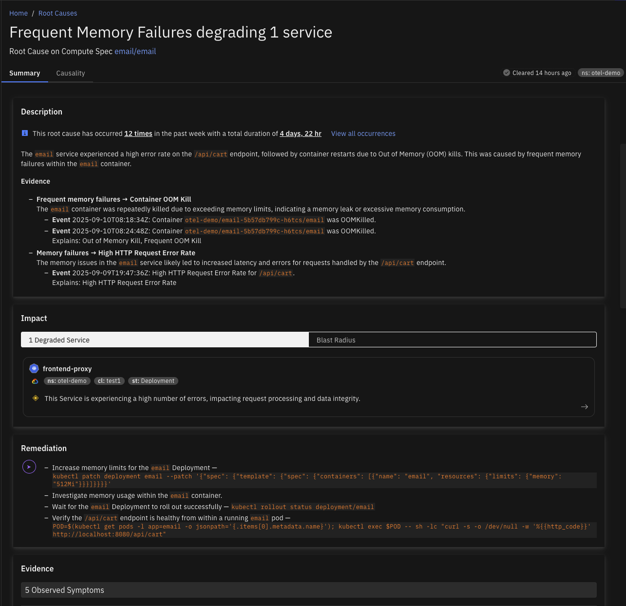 Root Cause: Frequent Memory Failure