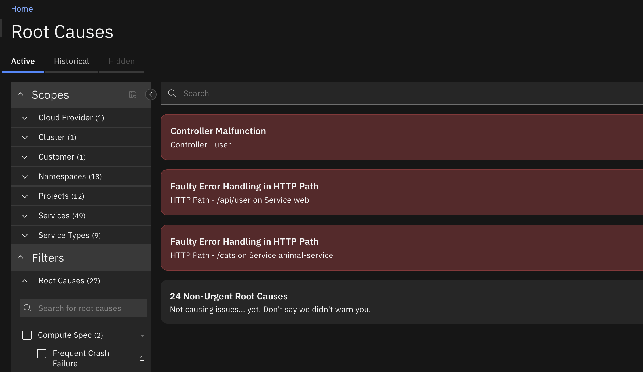 HTTP path to service association