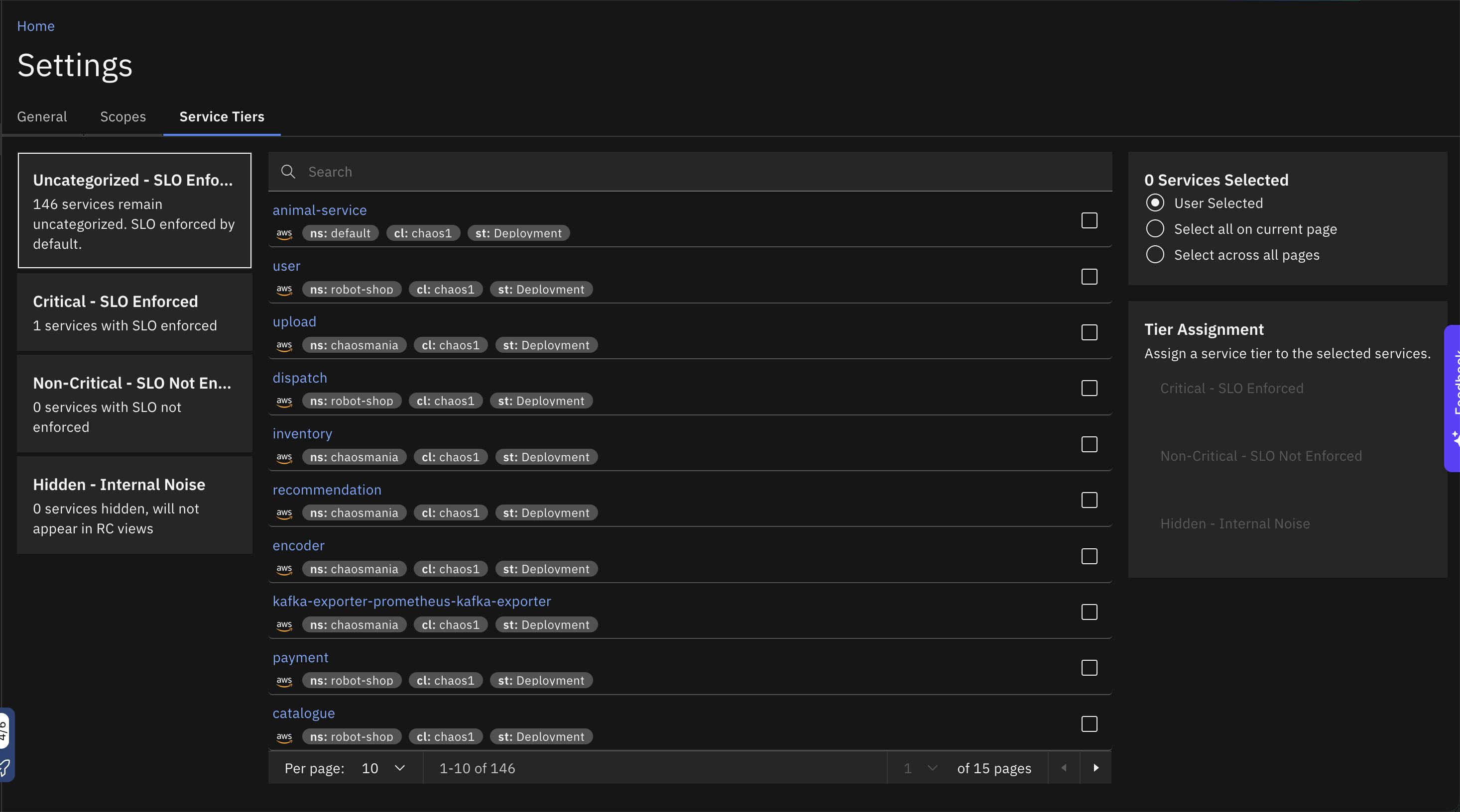 service prioritization